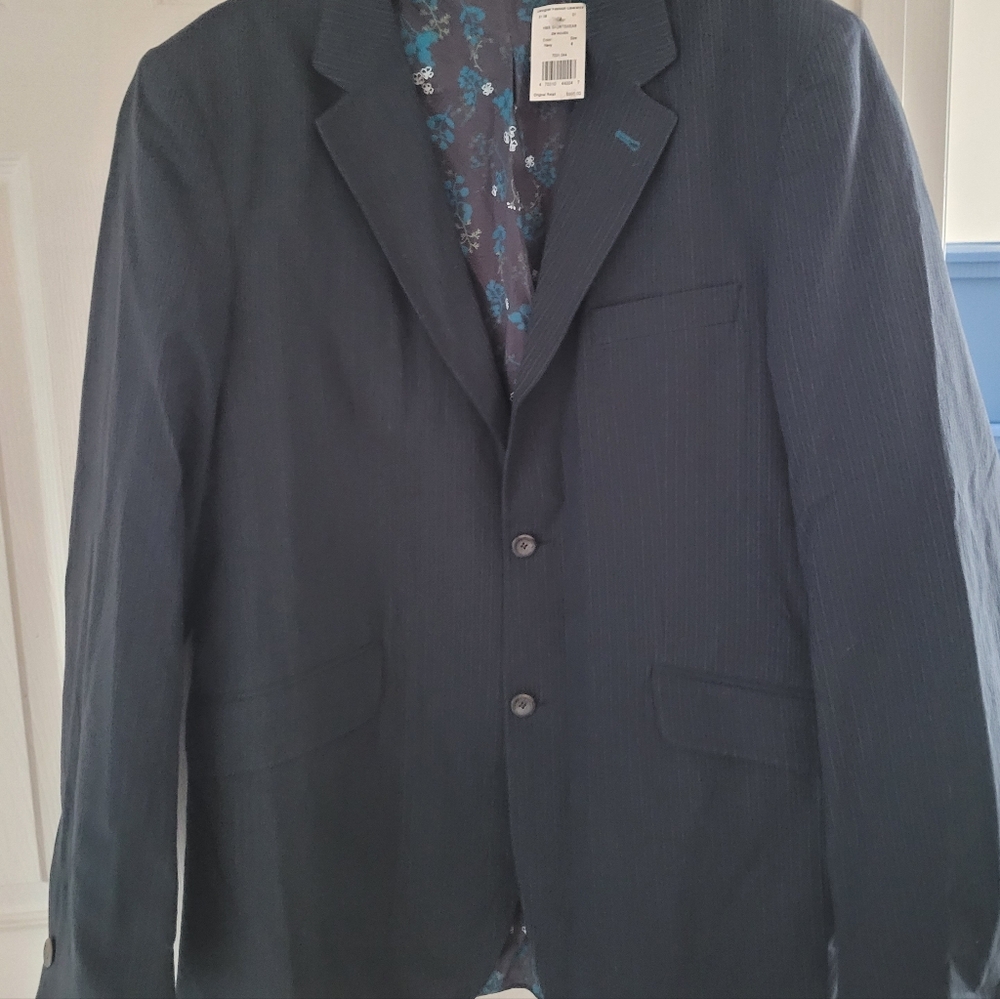 Ted Baker Mens 100% Cotton Navy Lined Jacket - Size 6 (44)  - New With Tags
